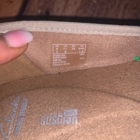 CLARK’S Rose Gold soft cushion Slip on Shoes (Wx) - Picture 7 of 7